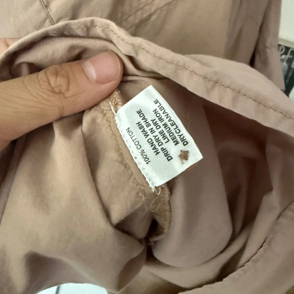 ITAMI dusty rose blush pink boxy oversized short sleeve cropped shirt top‎